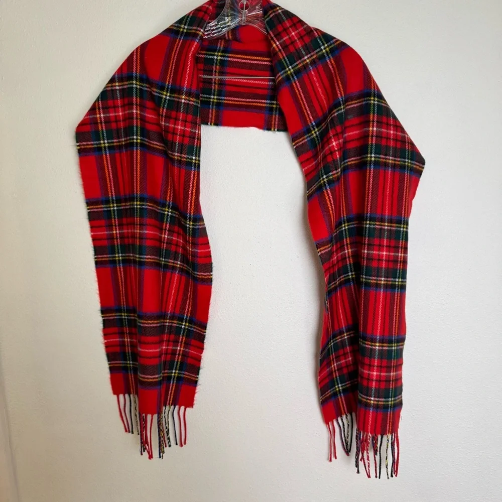 Red Tartan Plaid Scarf Soft‎ Shawl